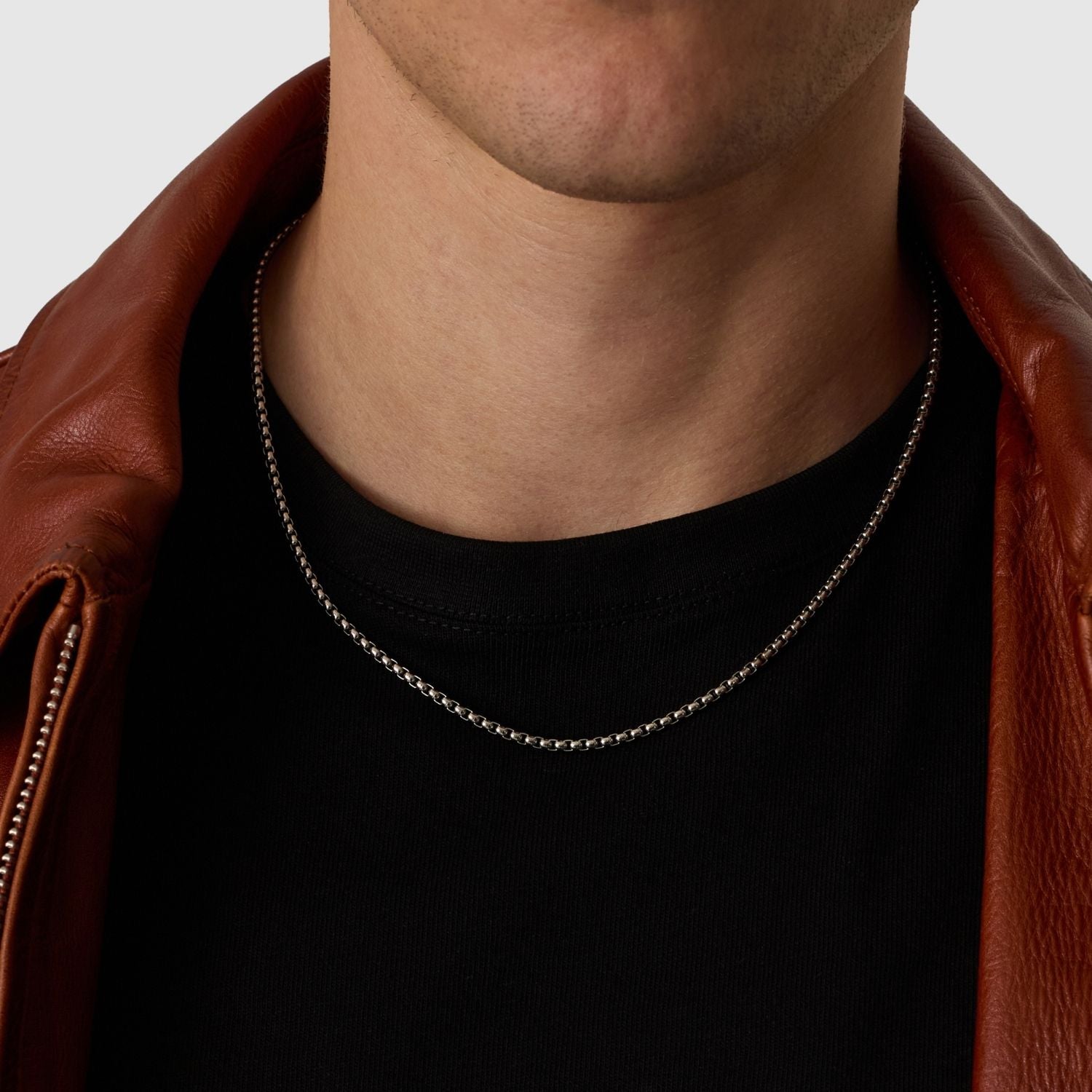 Round Box Chain (Silver) 3mm