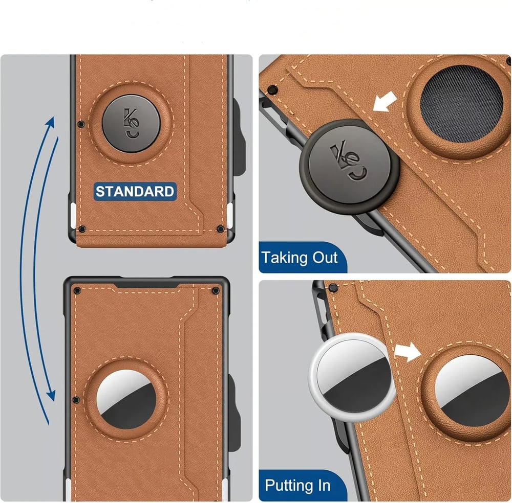 Wallet for Men - With Pop Up Aluminum Case Money Clip Slim