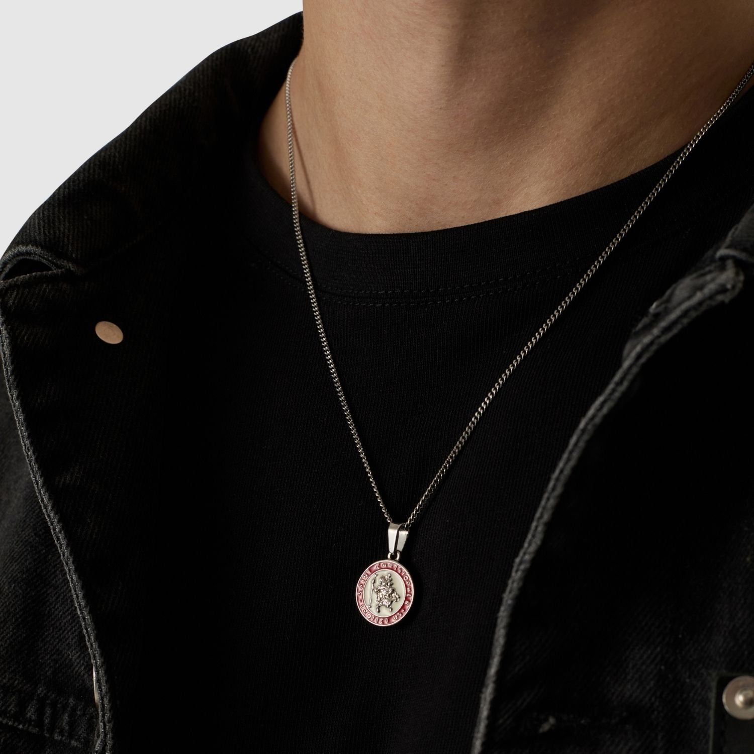 Enamel Saint Christopher (Silver)
