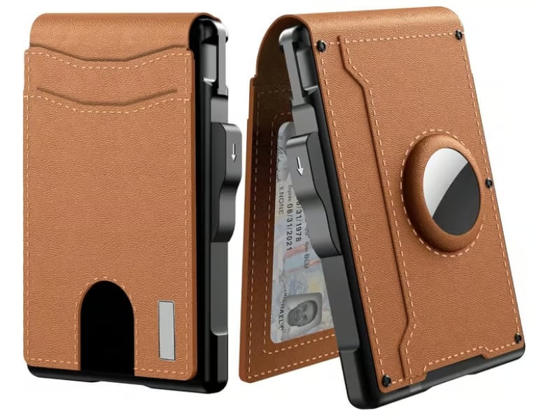 Wallet for Men - With Pop Up Aluminum Case Money Clip Slim